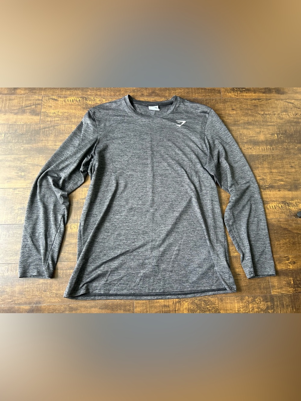 Gymshark Long Sleeve Crew Tee - Heather Charcoal